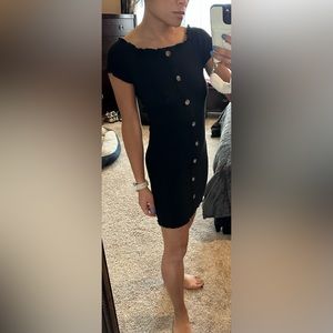 Black Ribbed Dress